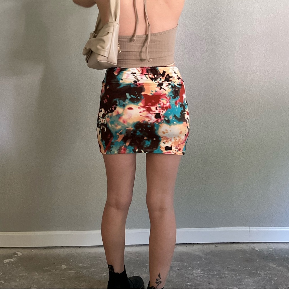 Multi Color Mini Skirt